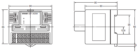 GT1-AD / DA 外形尺寸 5 GT1-AD04_Dim