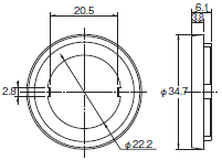 A22NE-PD / A22NE-P / A22E 外形尺寸 60 