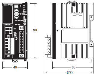 CPM2C-S1□0C-DRT 外形尺寸 2 CPM2C-S100C-DRT_Dim