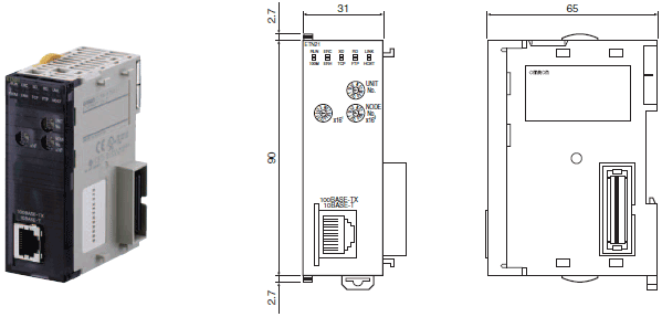 CJ1W-ETN21 外形尺寸 2 CJ1W-ETN21_Dim