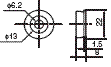 F3SJ系列 外形尺寸 32 Dimensions of quick mount M6 bracket_Dim