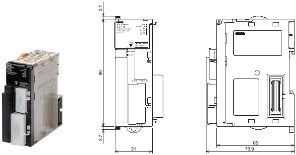 CJ1M-CPU1□ 外形尺寸 2 CJ1M CPU Units_Dim