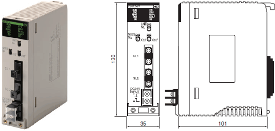 CS1W-CLK 外形尺寸 4 CS1W-CLK13_Dim