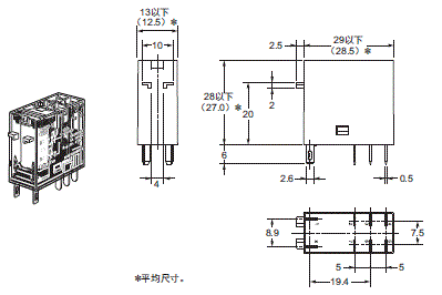 G2R-□-S 外形尺寸 3 