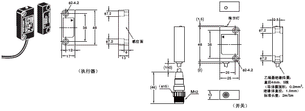 D40A / G9SX-NS 外形尺寸 1 