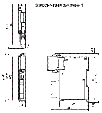 CRT1-VAD04□□ / VDA02□□ 外形尺寸 2 CRT1-VAD04ML_Dim