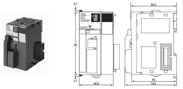 CJ2H-CPU6□ 外形尺寸 2 CJ2H-CPU6[]_Dim