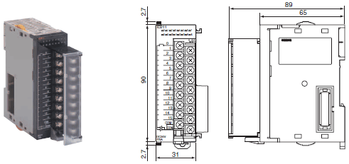 CJ1W-ID / IA 外形尺寸 3 CJ1W-ID201_Dim