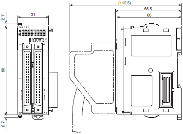 CJ1W-OC / OA / OD 外形尺寸 11 CJ1W-OD261_Dim