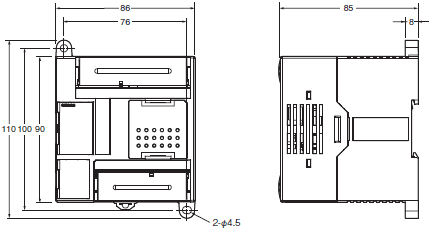 CP1E 外形尺寸 4 