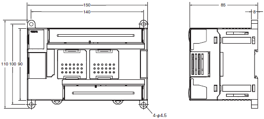 CP1E 外形尺寸 10 