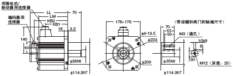 R88M-K, R88D-KT 外形尺寸 73 