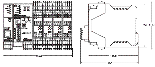 NE1A-SCPU0□-EIP 外形尺寸 4 