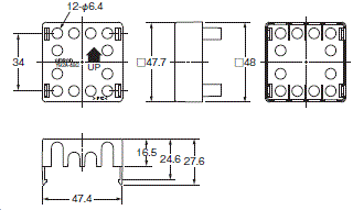 E5CC / E5CC-B / E5CC-U 外形尺寸 15 