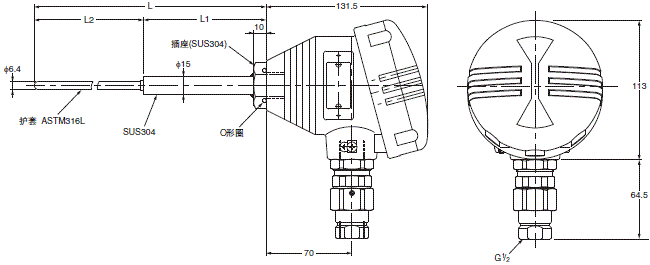 E52 (专用型) 外形尺寸 23 