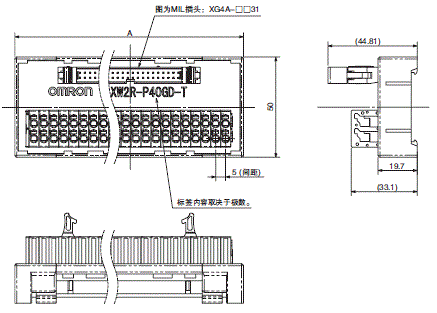 XW2R (通用型) 外形尺寸 9 