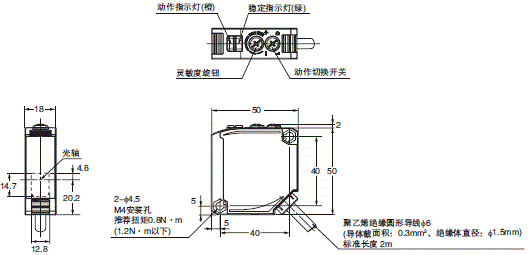 E3JK (NEW) 外形尺寸 4 