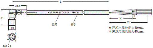 XS3F-M8 外形尺寸 3 