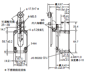 WL-N / WLG 外形尺寸 105 