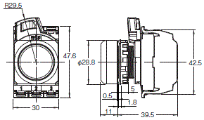 A22NN / A22NL 外形尺寸 23 