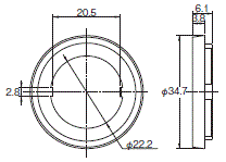 A22NN / A22NL 外形尺寸 58 