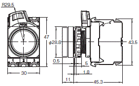 A22NN / A22NL 外形尺寸 12 