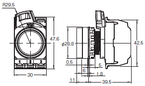 A22NN / A22NL 外形尺寸 13 