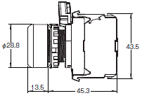 A22NN / A22NL 外形尺寸 24 