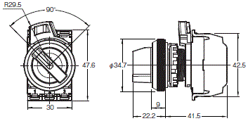 A30NS/A30NW 外形尺寸 3 