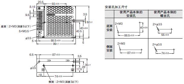 S8FS-C 外形尺寸 3 