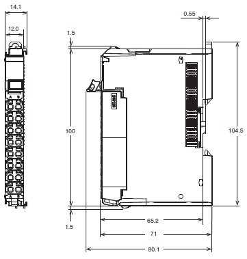 NX-ILM400 外形尺寸 1 