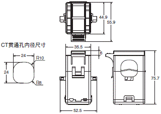 K6CM 外形尺寸 9 