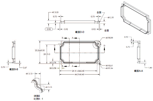 MicroHAWK F430-F/F420-F系列 外形尺寸 42 