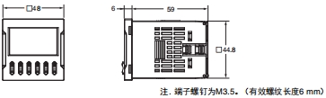 H7CC-A 外形尺寸 2 