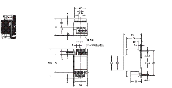 61F-AN 外形尺寸 2 61F-AN_Dim