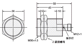 E2EH 外形尺寸 10 E2EH-X12□□-M1□