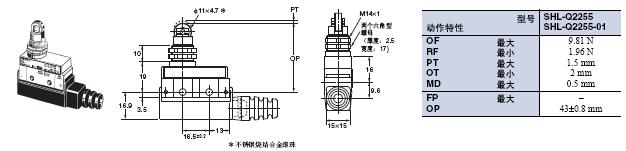 SHL 外形尺寸 8 SHL-Q2255_Dim